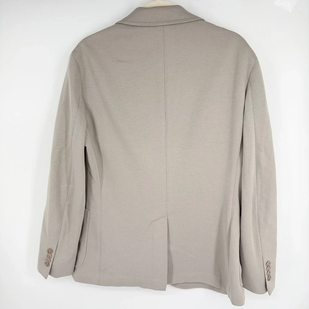 Polo Ralph Lauren Unstructured Knit Blazer Mens M Light Gray 3-Button Sport Coat